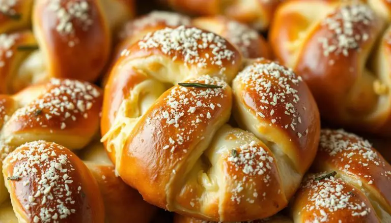 Mozzarella Stuffed Rosemary Parmesan Soft Pretzels